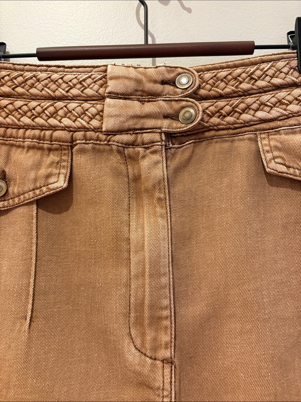 Free People - Braided Baby A-Line Mini Skirt - Size M - Picture 4 of 7